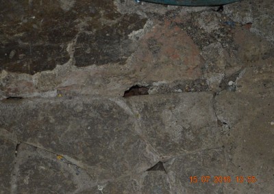 Damaged floor of storeroom-3