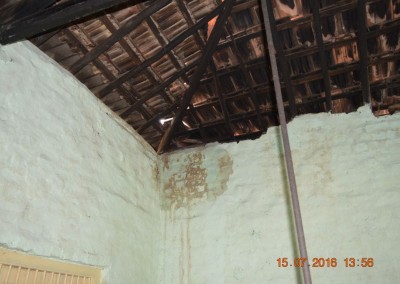 Damaged roof of store room-1