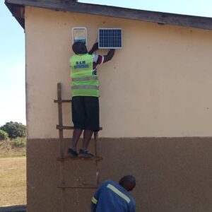 installing solar security lights at the suburbs girls school