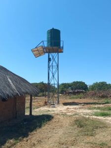 the new water tank at muchenga school