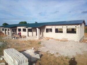 roofing was completed at muchenga school in april 2023