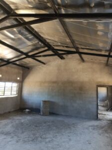 the inside view of the new classroom at muchenga school