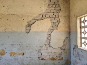 cracks in the walls at the suburbs girls school