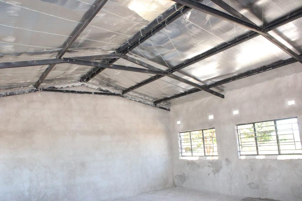 the inside of the new buildings at the Kakubo school